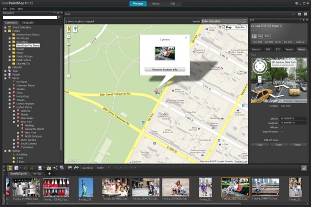 Corel Paintshop Pro X5 - Geotaggging (Bild: Corel) 
